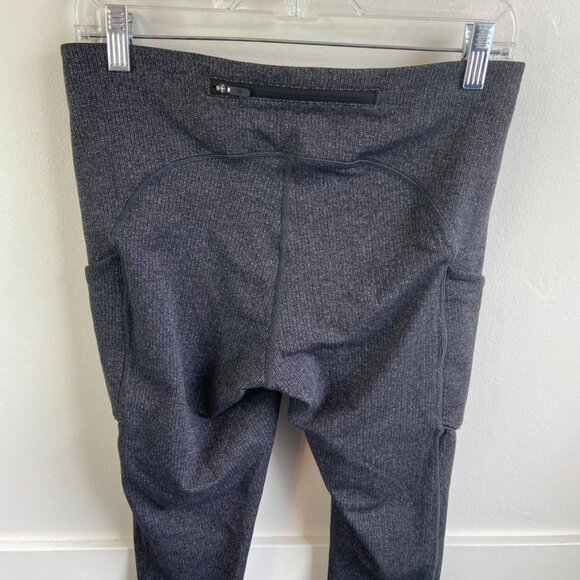 Lululemon Power Luxtreme Varigated Knit Black Heathered Black Speed Up Tight - Picture 11 of 12